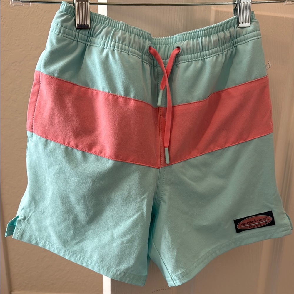 Boys Teal and Pink Shorts